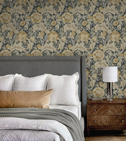 NextWall  Acanthus Garden Floral Floral Vintage Beige   - NW60508