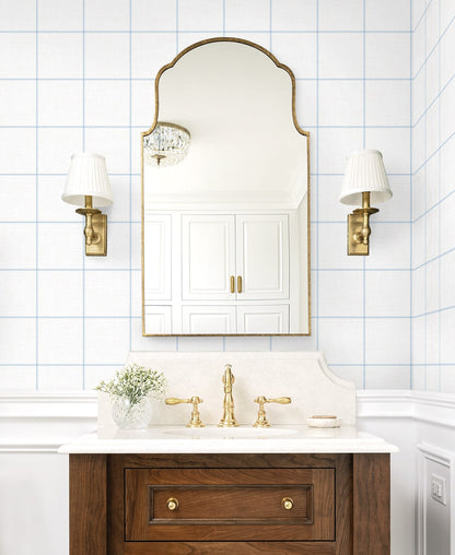 NextWall  Classic Striped Check Check Traditional Blue   - NW60602