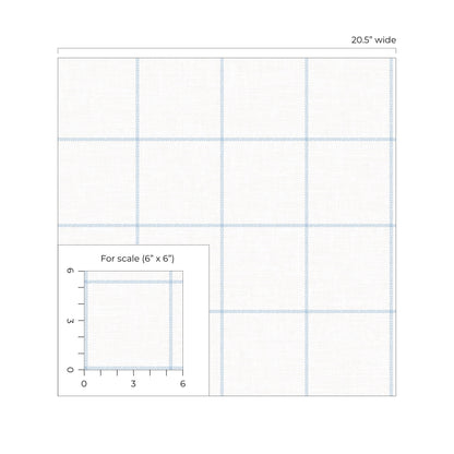 NextWall  Classic Striped Check Check Traditional Blue   - NW60602