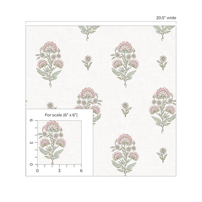 NextWall  Floral Spot Floral Traditional Pink   - NW60701