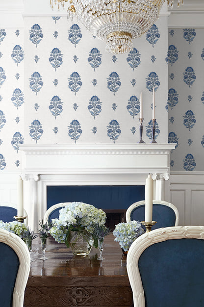 NextWall  Floral Spot Floral Traditional Blue   - NW60702