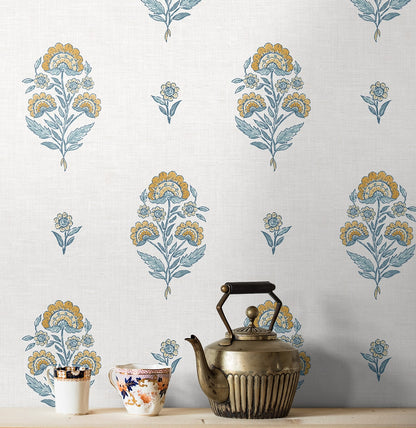 NextWall  Floral Spot Floral Traditional Yellow   - NW60703
