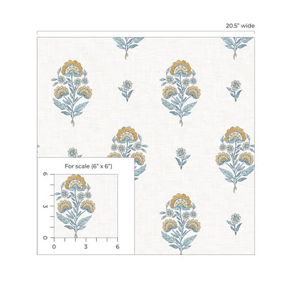 NextWall  Floral Spot Floral Traditional Yellow   - NW60703