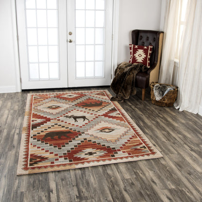 Northwoods Rustic Lodge rug, 8' x 10