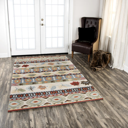 Rug, rustic lodge style, 8' x 10'.