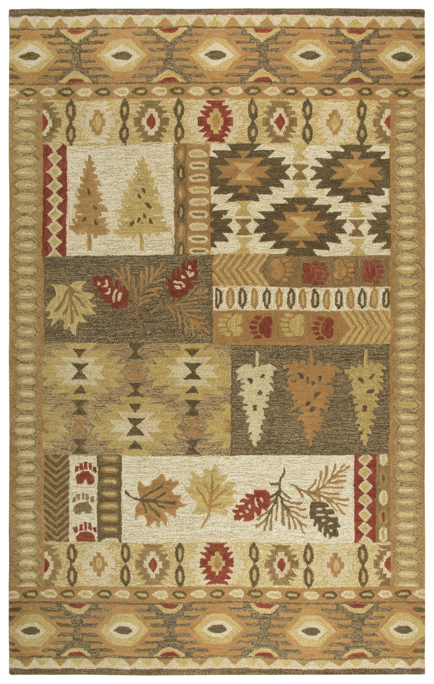 RIZZY HOME RUGS Northwoods Rustic,Lodge 8' x 10