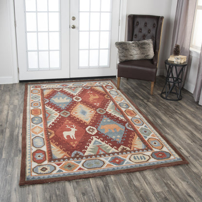 RIZZY HOME RUGS Northwoods Rustic,Lodge 5' x 8' - NWDNWD10600700508
