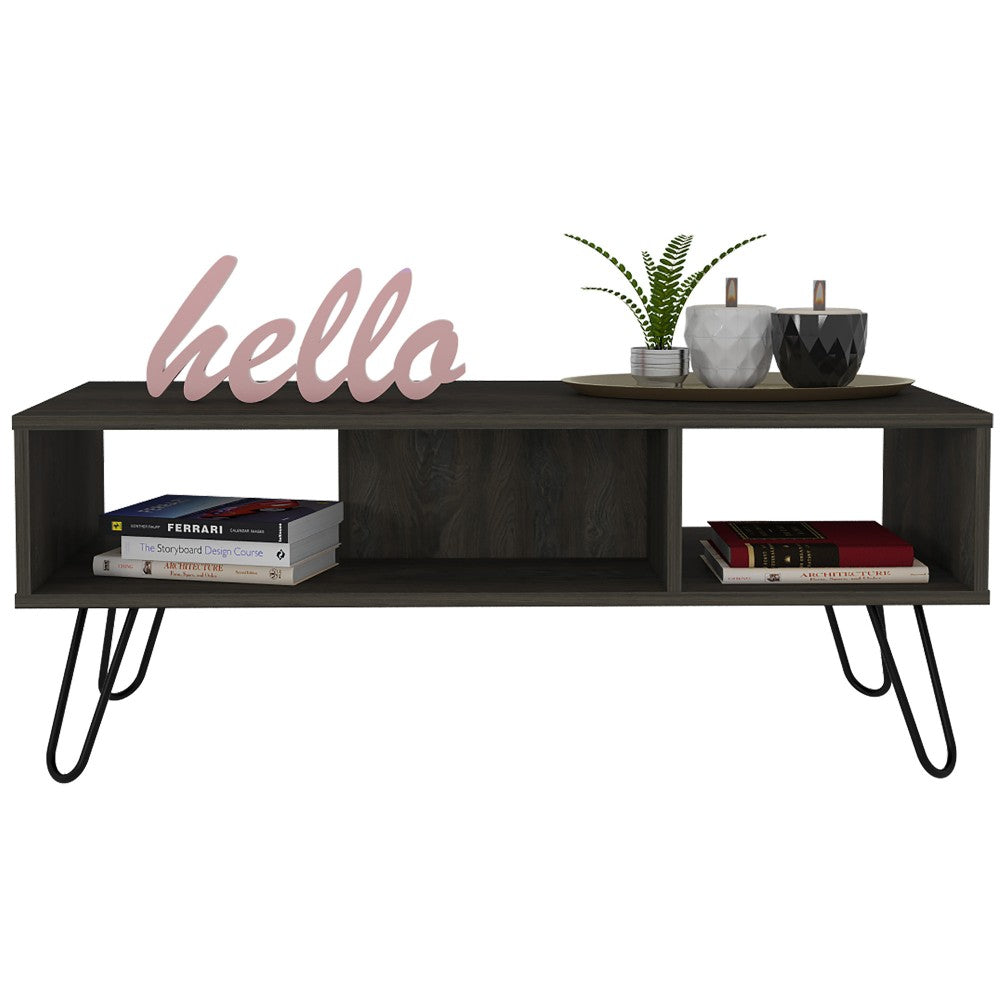 Minnesota Coffee Table, Two Shelves, Carbon Espresso Finish