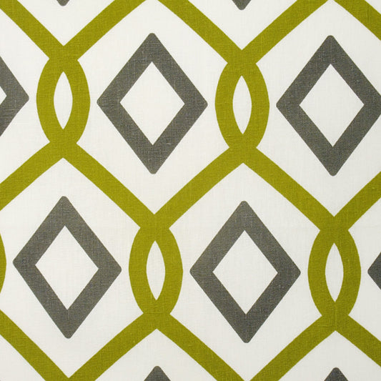 JF Fabrics OAKLAND 75 Fabric Traditional,Transitional,Contemporary,Geometric Green,Grey,Silver,Offwhite  Linen,Print,Linen Texture - 5074775 J6001