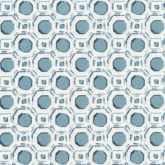 STOUT TEXTILES  MULTIPURPOSE,PRINT TRANSITIONAL,, GEOMETRIC PORCELAIN,WEDGEWOOD   - OCAL-1