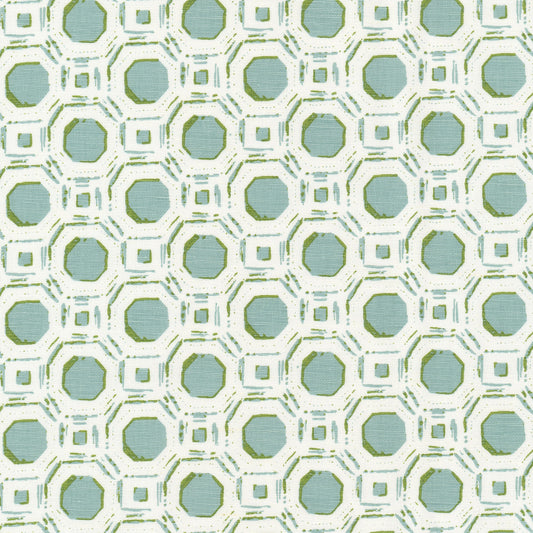 STOUT TEXTILES  MULTIPURPOSE,PRINT TRANSITIONAL,, GEOMETRIC SEAGLASS   - OCAL-3