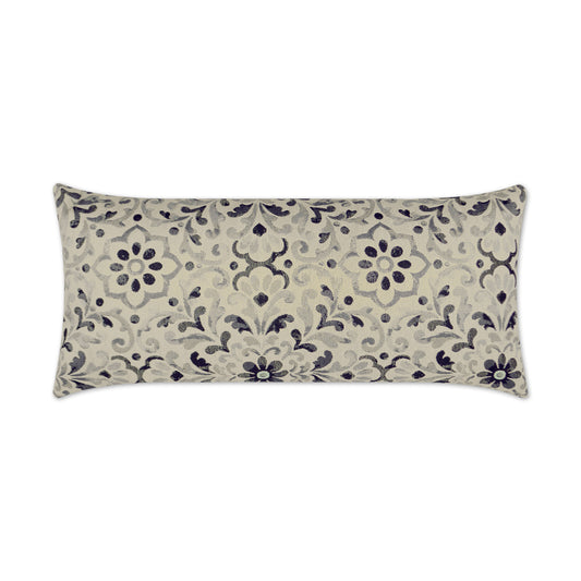 D.V. KAP HOME   12" x 24" Outdoor Laura Lumbar Pillow Floral    - OD-104-1224