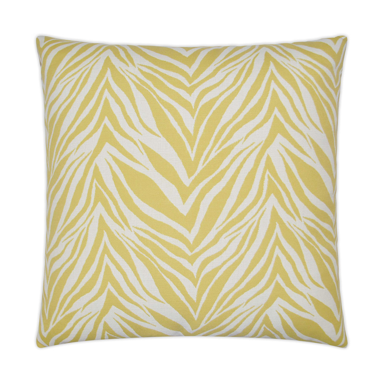 D.V. KAP HOME   22" x 22" Outdoor Crazy Horse Pillow Yellow Zebra    - OD-157-2222