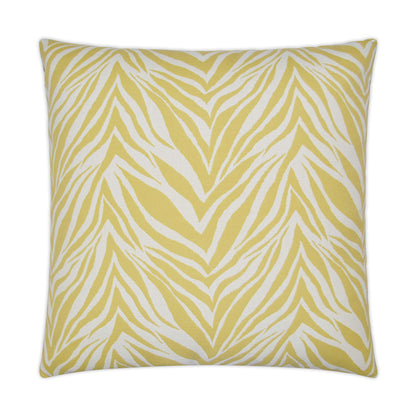 D.V. KAP HOME   22" x 22" Outdoor Crazy Horse Pillow Yellow Zebra    - OD-157-2222