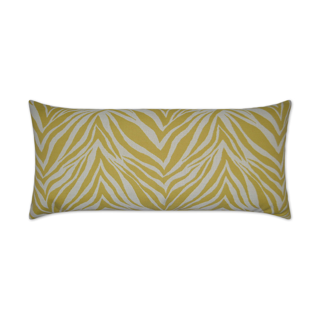 D.V. KAP HOME   12" x 24" Outdoor Crazy Horse Lumbar Pillow Yellow Zebra    - OD-158-1224