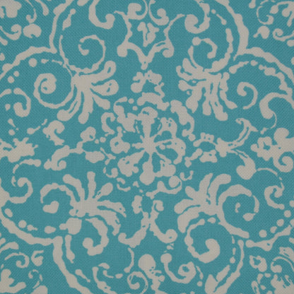 D.V. KAP HOME   22" x 22" Outdoor Print Affair Pillow - Turquoise Damask    - OD-186-T-2222