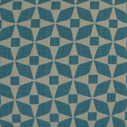 D.V. KAP HOME   22" x 22" Outdoor Marquee Pillow - Turquoise Geometric    - OD-201-T-2222