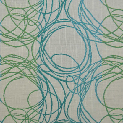 D.V. KAP HOME   22" x 22" Outdoor Boomerang Pillow - Lagoon Scribble    - OD-206-L-2222