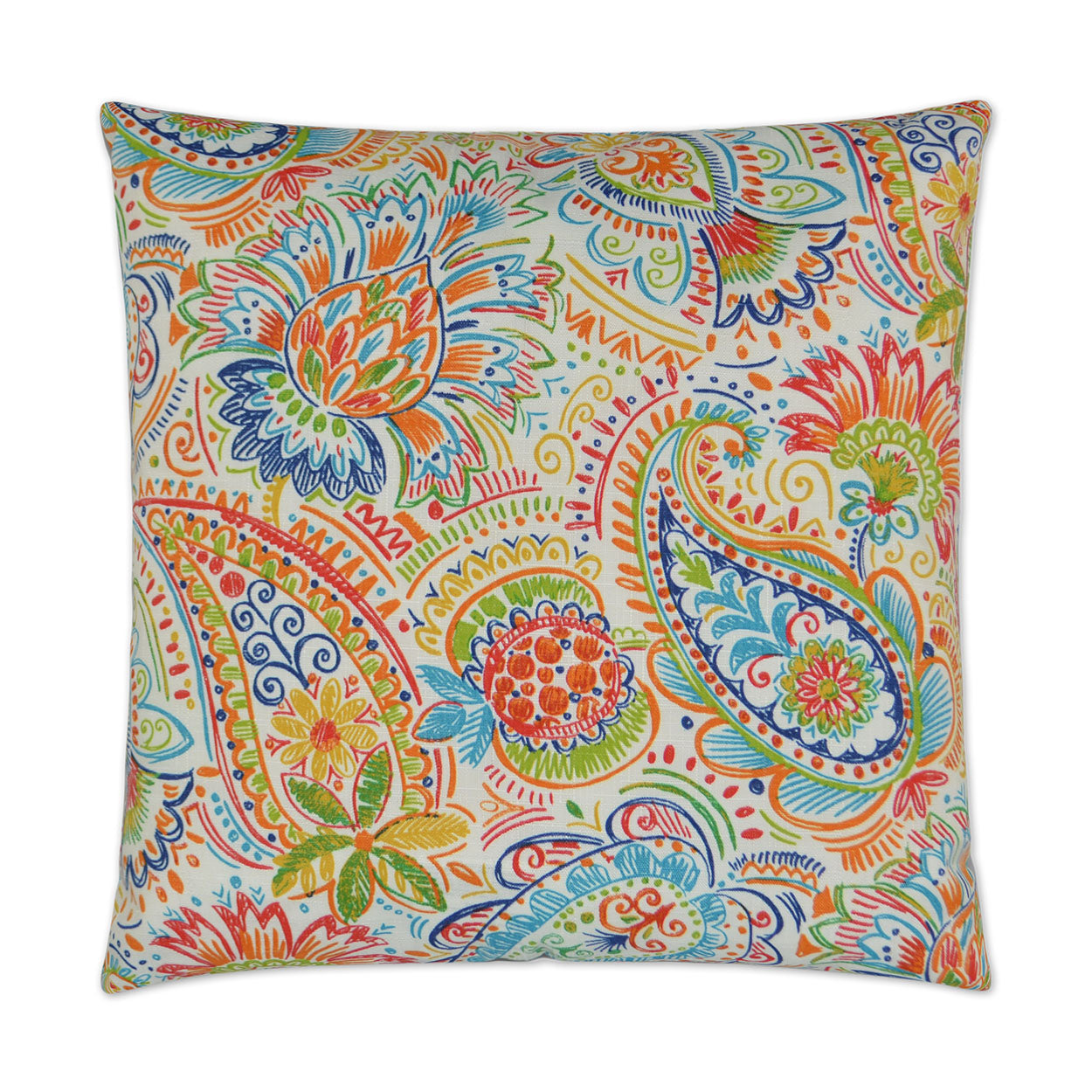 D.V. KAP HOME   22" x 22" Outdoor Gilford Pillow - Festiv Paisley    - OD-215-F-2222