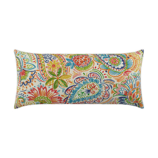 D.V. KAP HOME   12" x 24" Outdoor Gilford Lumbar Pillow - Festiv Paisley    - OD-216-F-1224