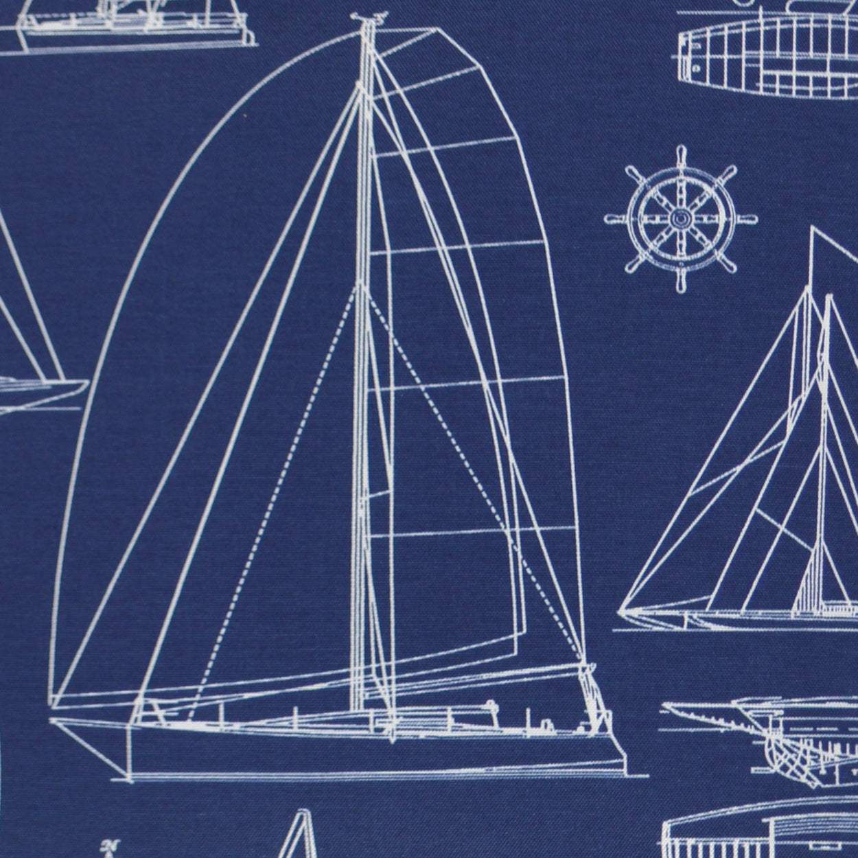 D.V. KAP HOME   22" x 22" Outdoor Sailing Pillow - Navy Ship Outline    - OD-217-N-2222