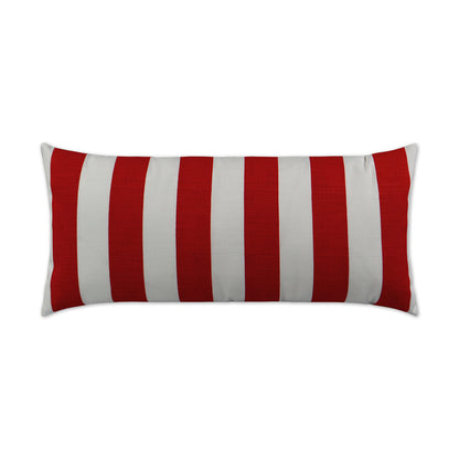 D.V. KAP HOME   12" x 24" Outdoor Classics Lumbar Pillow - Red Stripe    - OD-220-R-1224