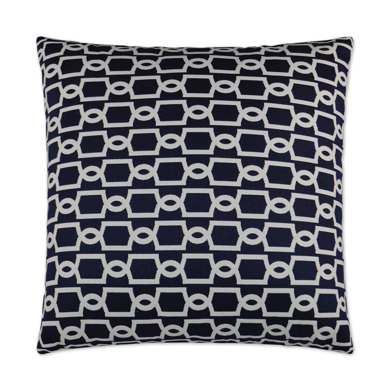 D.V. KAP HOME   22" x 22" Outdoor Ocean Gate Pillow - Navy Trellis    - OD-234-N-2222