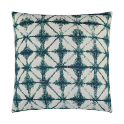 D.V. KAP HOME   22" x 22" Outdoor Midori Pillow - Bermuda Shibori Tie Dye    - OD-238-B-2222