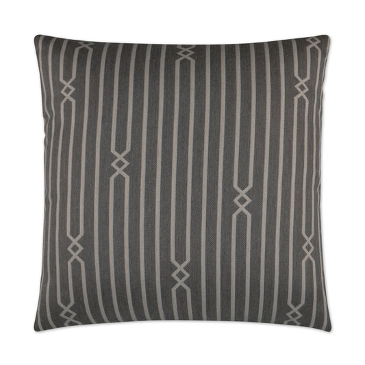 D.V. KAP HOME   22" x 22" Outdoor Kitri Pillow - Stone Stripe    - OD-240-S-2222