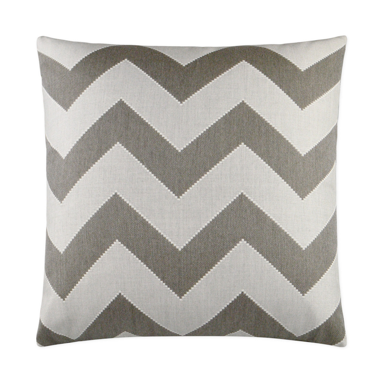 D.V. KAP HOME   22" x 22" Outdoor Gable Pillow - Stone Zig Zag Chevron    - OD-243-S-2222