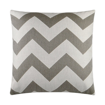 D.V. KAP HOME   22" x 22" Outdoor Gable Pillow - Stone Zig Zag Chevron    - OD-243-S-2222