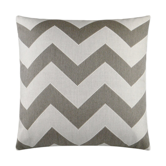 D.V. KAP HOME   22" x 22" Outdoor Gable Pillow - Stone Zig Zag Chevron    - OD-243-S-2222