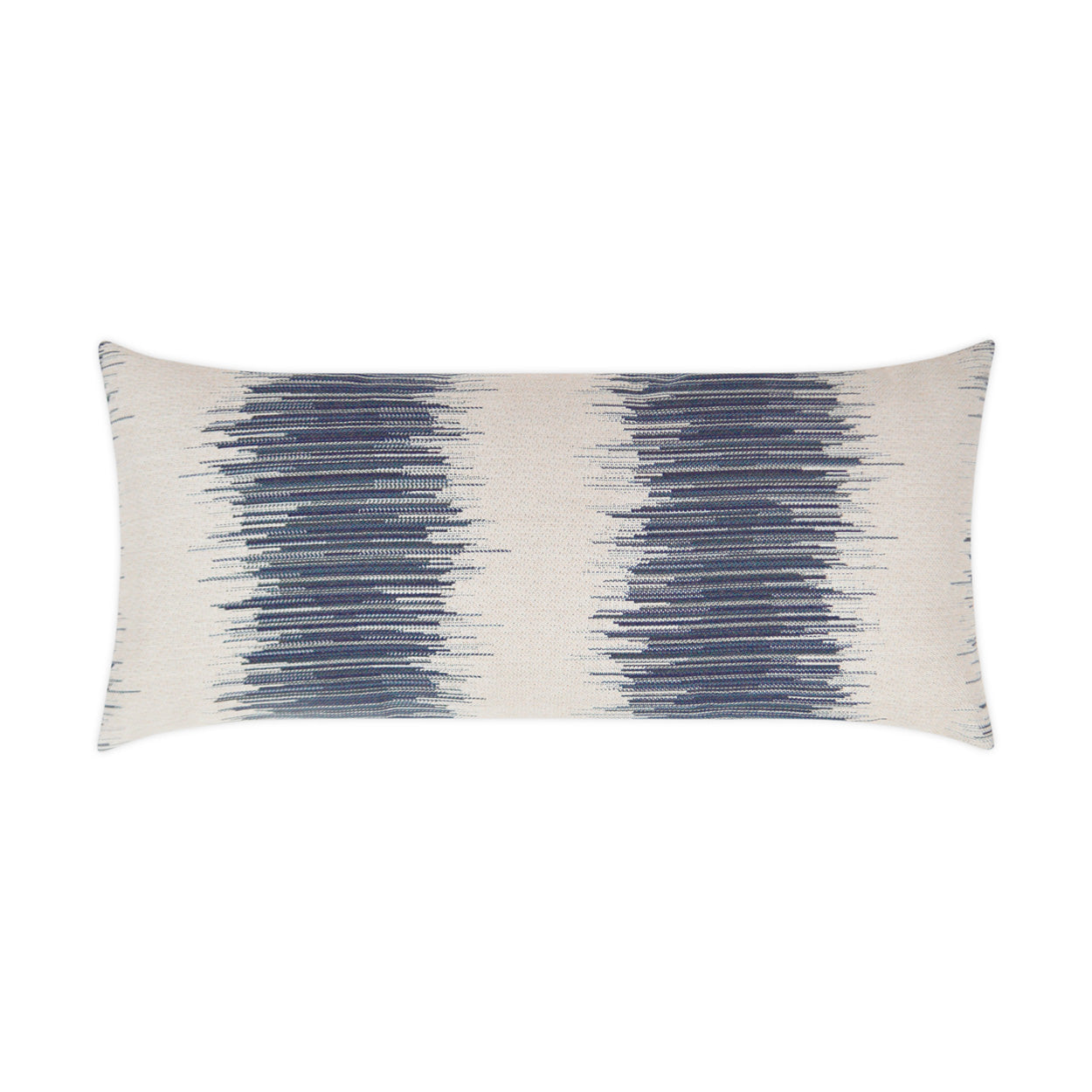 D.V. KAP HOME   12" x 24" Outdoor Impromptu Lumbar Pillow - Indigo Ikat    - OD-252-I-1224