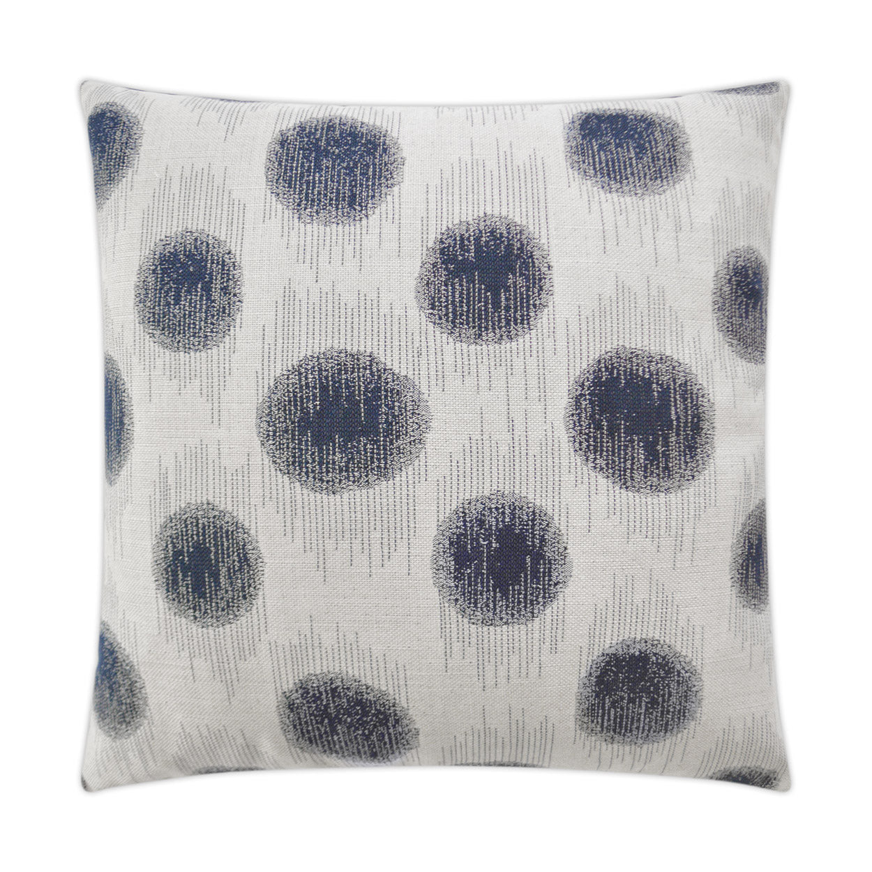 D.V. KAP HOME   22" x 22" Outdoor Sumatra Dot Pillow - Indigo Ikat    - OD-253-I-2222