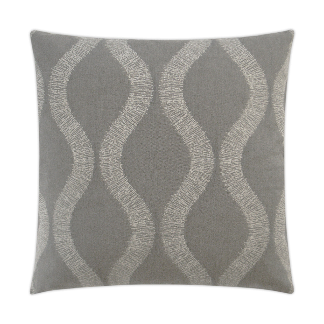 D.V. KAP HOME   22" x 22" Outdoor Overlock Pillow - Stone Ikat Trellis    - OD-255-S-2222