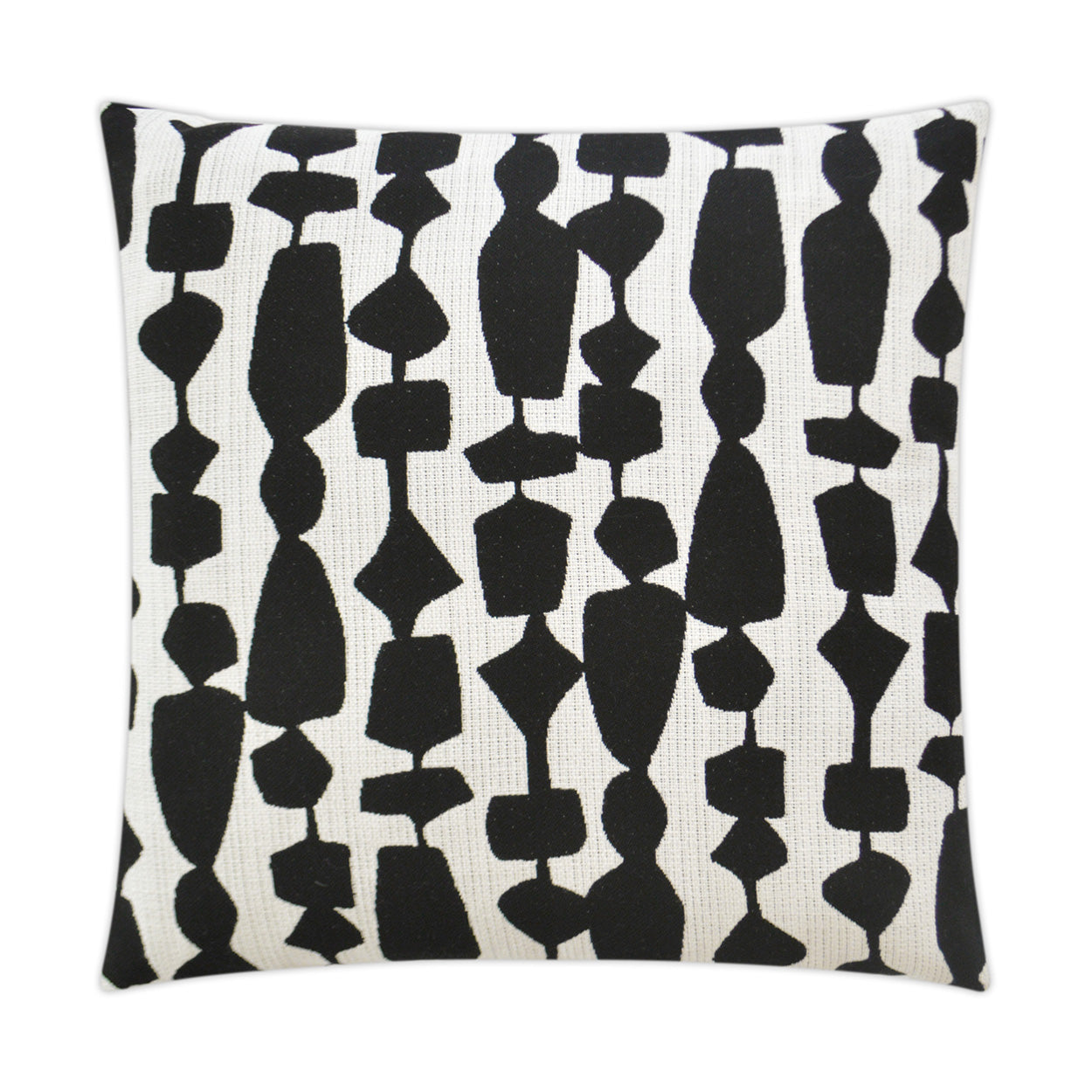 D.V. KAP HOME   22" x 22" Outdoor Freya Pillow - Black Abstract Geometric    - OD-259-B-2222