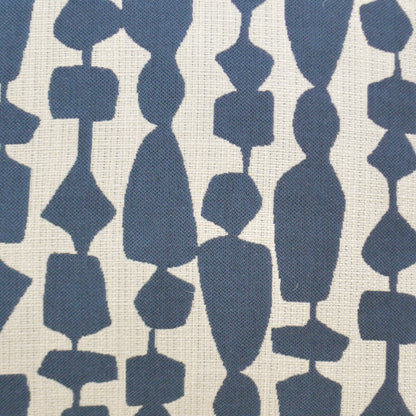 D.V. KAP HOME   12" x 24" Outdoor Freya Lumbar Pillow - Denim Abstract Geometric    - OD-260-D-1224