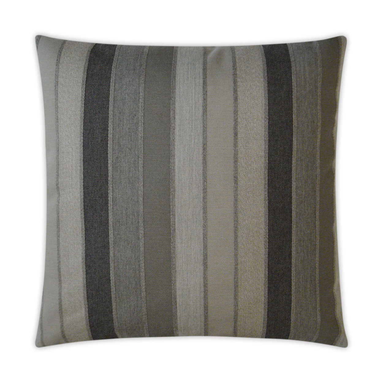 D.V. KAP HOME   22" x 22" Outdoor Lucy Pillow - Asphalt Stripe    - OD-271-A-2222