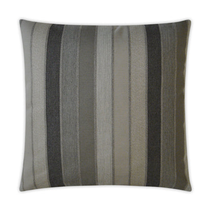 D.V. KAP HOME   22" x 22" Outdoor Lucy Pillow - Asphalt Stripe    - OD-271-A-2222