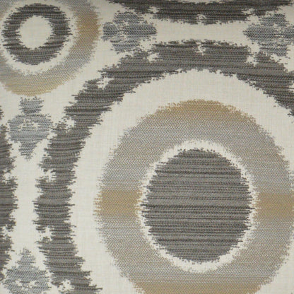 D.V. KAP HOME   22" x 22" Outdoor Abra Pillow - Mushroom Suzani Medallion    - OD-273-M-2222