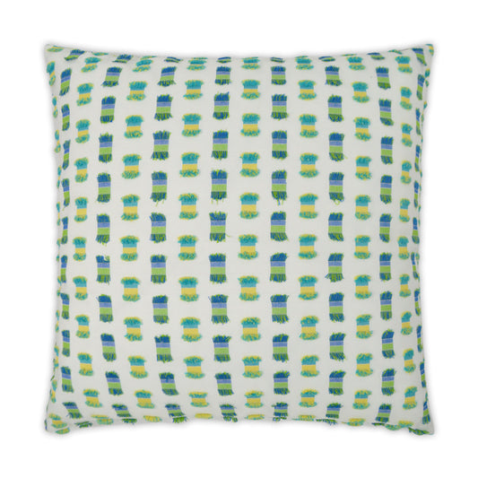 D.V. KAP HOME   22" x 22" Outdoor Fifi Pillow - Green Cut Thread    - OD-281-G-2222