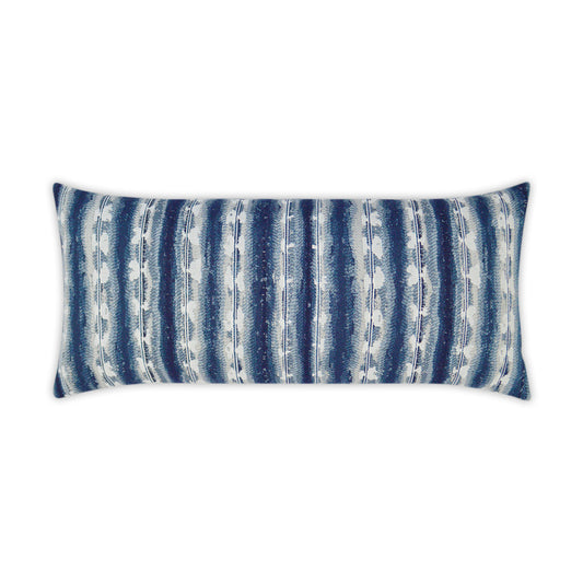 D.V. KAP HOME   12" x 24" Outdoor Sunshibo Stripe Lumbar Pillow Woven Tie Dye    - OD-284-1224