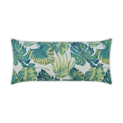 D.V. KAP HOME   12" x 24" Outdoor Sunpalm Lumbar Pillow Tropical Palm Leaf    - OD-287-1224