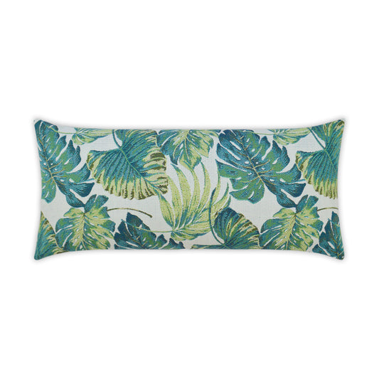D.V. KAP HOME   12" x 24" Outdoor Sunpalm Lumbar Pillow Tropical Palm Leaf    - OD-287-1224