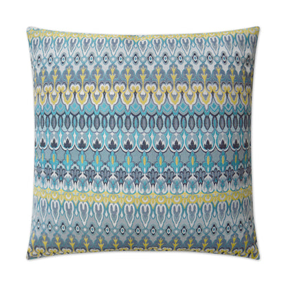 D.V. KAP HOME   22" x 22" Outdoor Kanthum Pillow - Turquoise Boho    - OD-288-T-2222