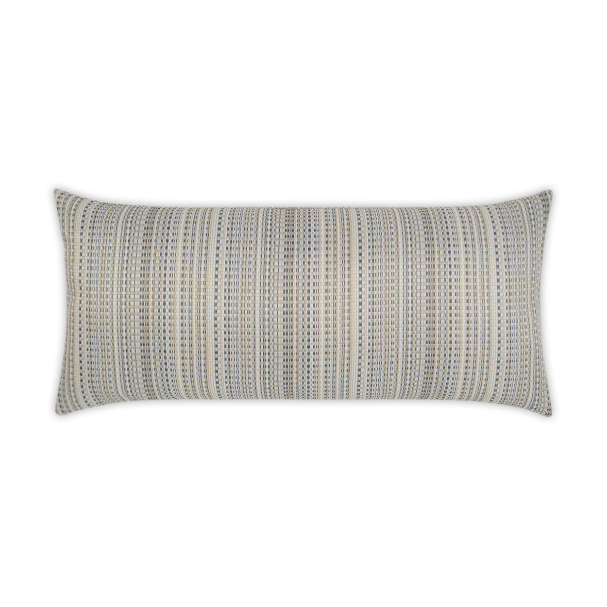 D.V. KAP HOME   12" x 24" Outdoor Sunrun Lumbar Pillow - Natural Ikat    - OD-297-N-1224