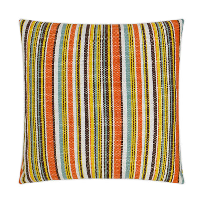 D.V. KAP HOME   22" x 22" Outdoor Fancy Stripe Pillow - Multi     - OD-303-M-2222