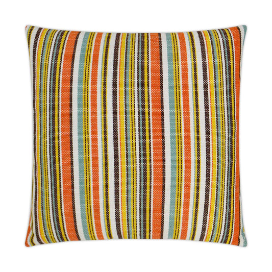 D.V. KAP HOME   22" x 22" Outdoor Fancy Stripe Pillow - Multi     - OD-303-M-2222
