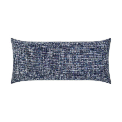 D.V. KAP HOME   12" x 24" Outdoor Double Trouble Lumbar Pillow - Navy     - OD-306-N-1224