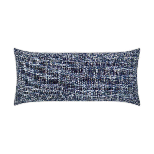 D.V. KAP HOME   12" x 24" Outdoor Double Trouble Lumbar Pillow - Navy     - OD-306-N-1224